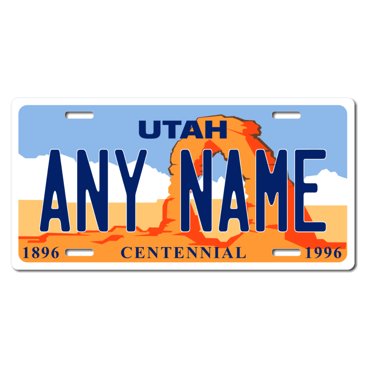 Utah License Plate