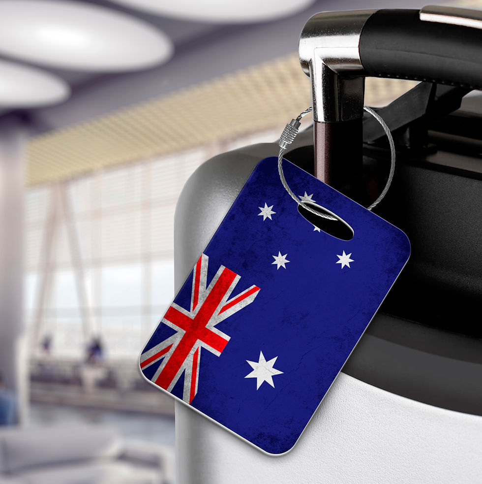 Australia Flag Fully Personalised Luggage Tag