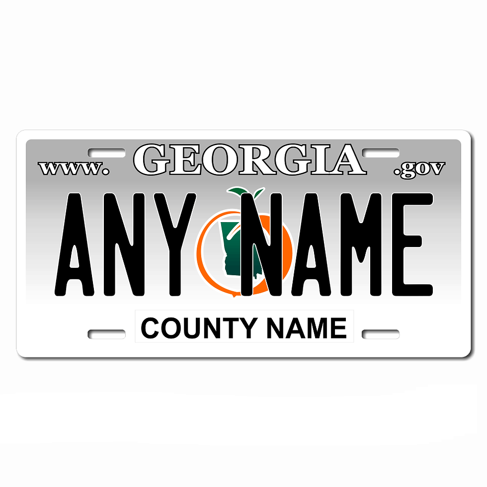 Georgia License Plate