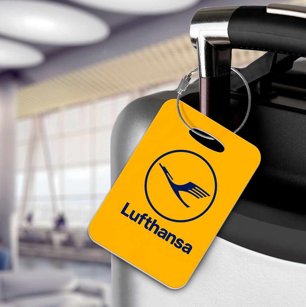 Lufthansa Yellow Luggage Tag