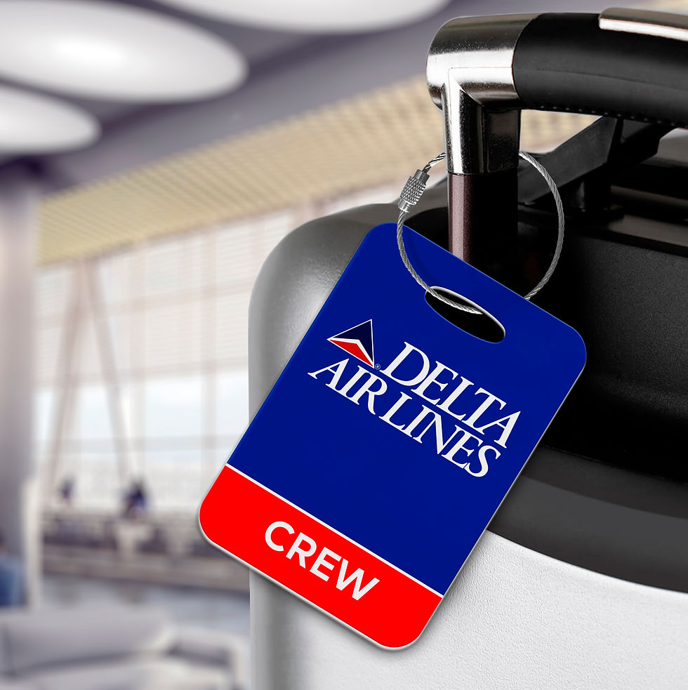 Delta Airlines Retro Crew Luggage Tag