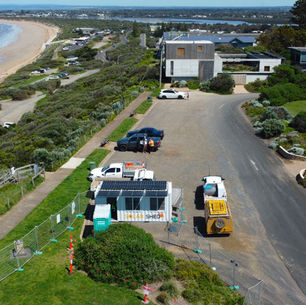 Solarshed on a construction site