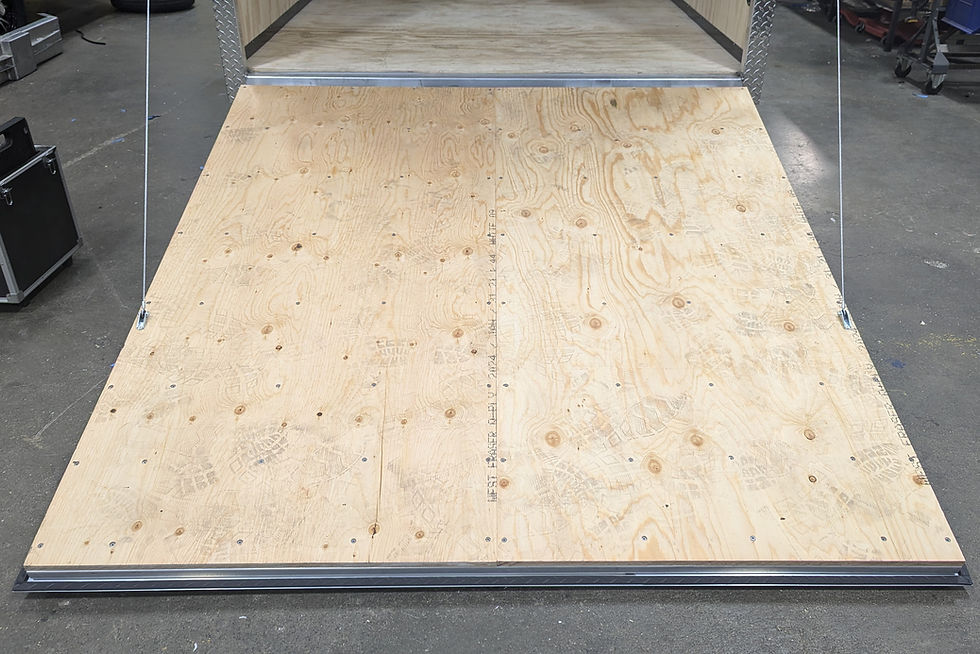 Thumbnail: Rear ramp of cargo trailer