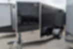 Black single axle cargo trailer