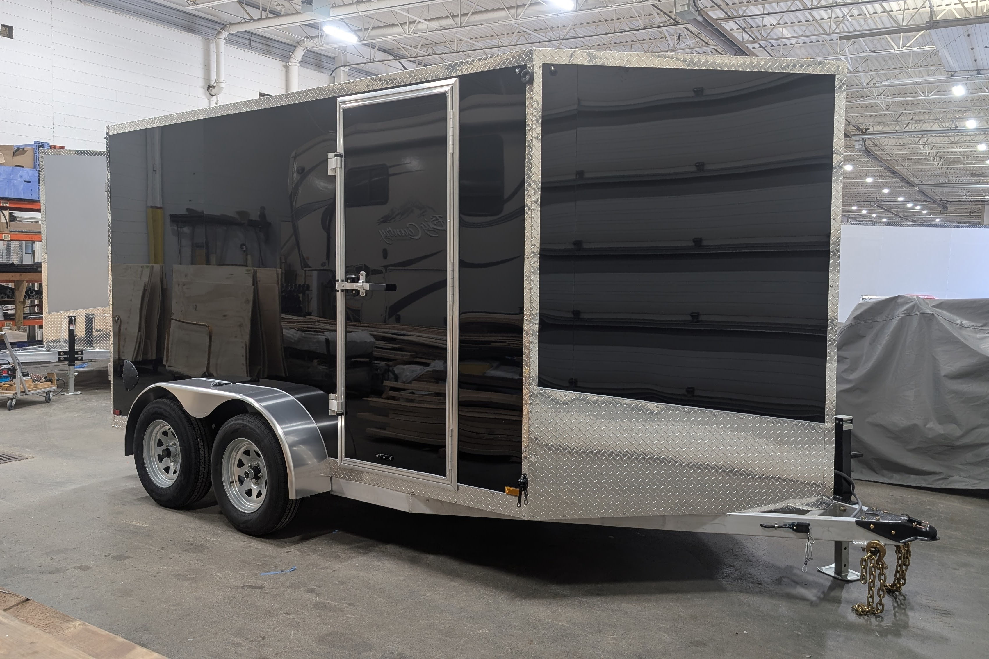 Black 7x12 cargo trailer