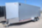 Silver cargo trailer
