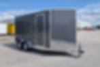 Charcoal enclosed cargo trailer