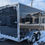 Thumbnail: Rear of black enclosed trailer