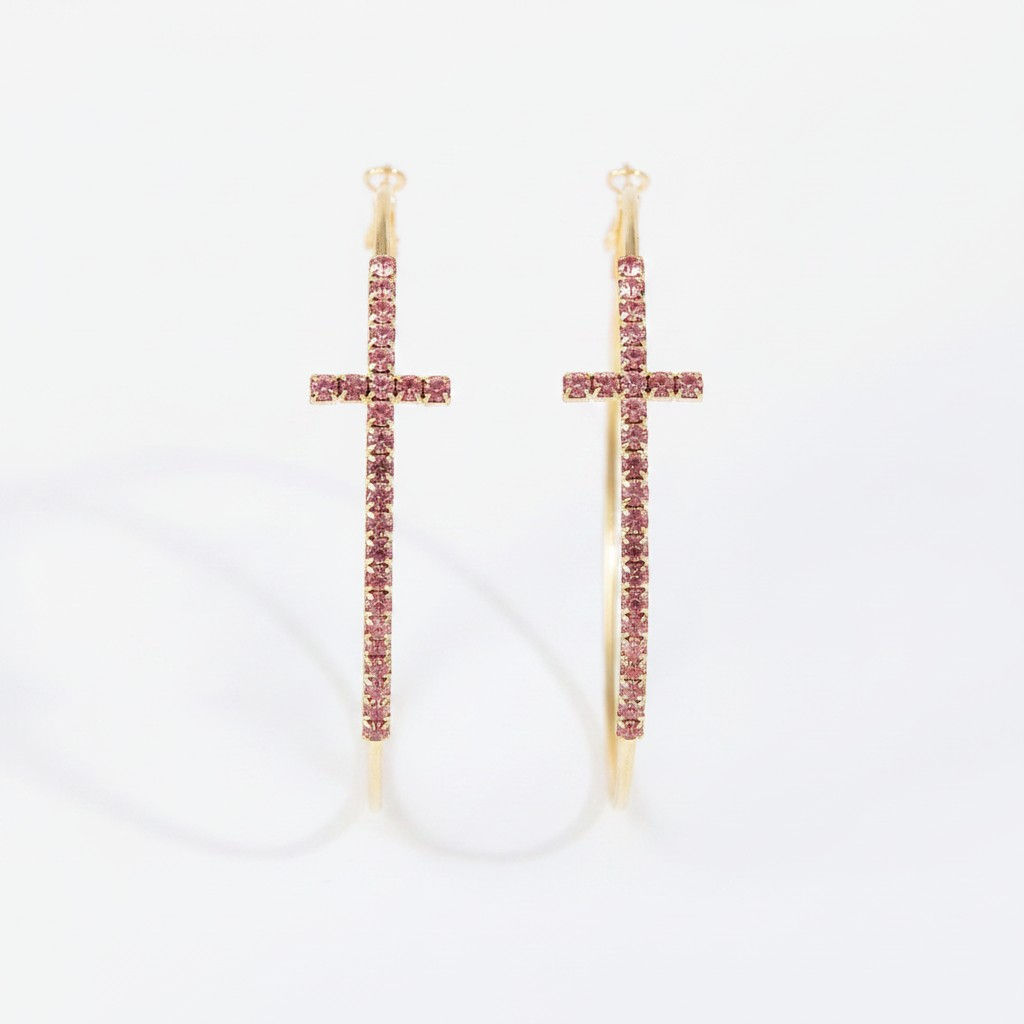 Goddess Cross Earrings