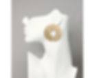 Statement earrings styled on a white mannequin head display stylish earring from Ear Goddess