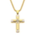 Layered Cross Pendant Chain, a stylish pendant necklace with chain from Ear Goddess.