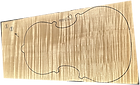 Flamed maple one-piece viola set