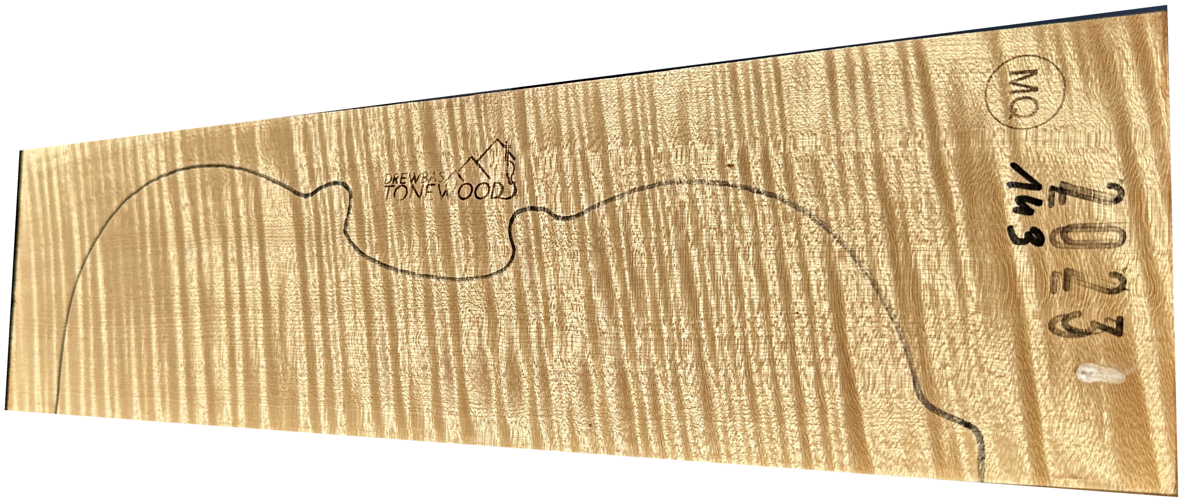 Violin quarter sawn flamed maple – Two piece – MQ143