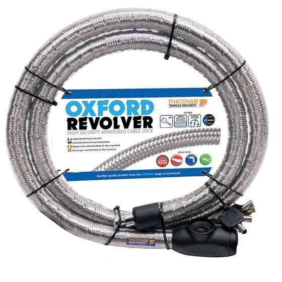 Oxford Revolver 1.8m Cable lock Silver OF232