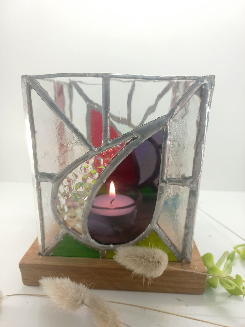 Miniature : PHOTOPHORE EN  VERRE TIFFANY 