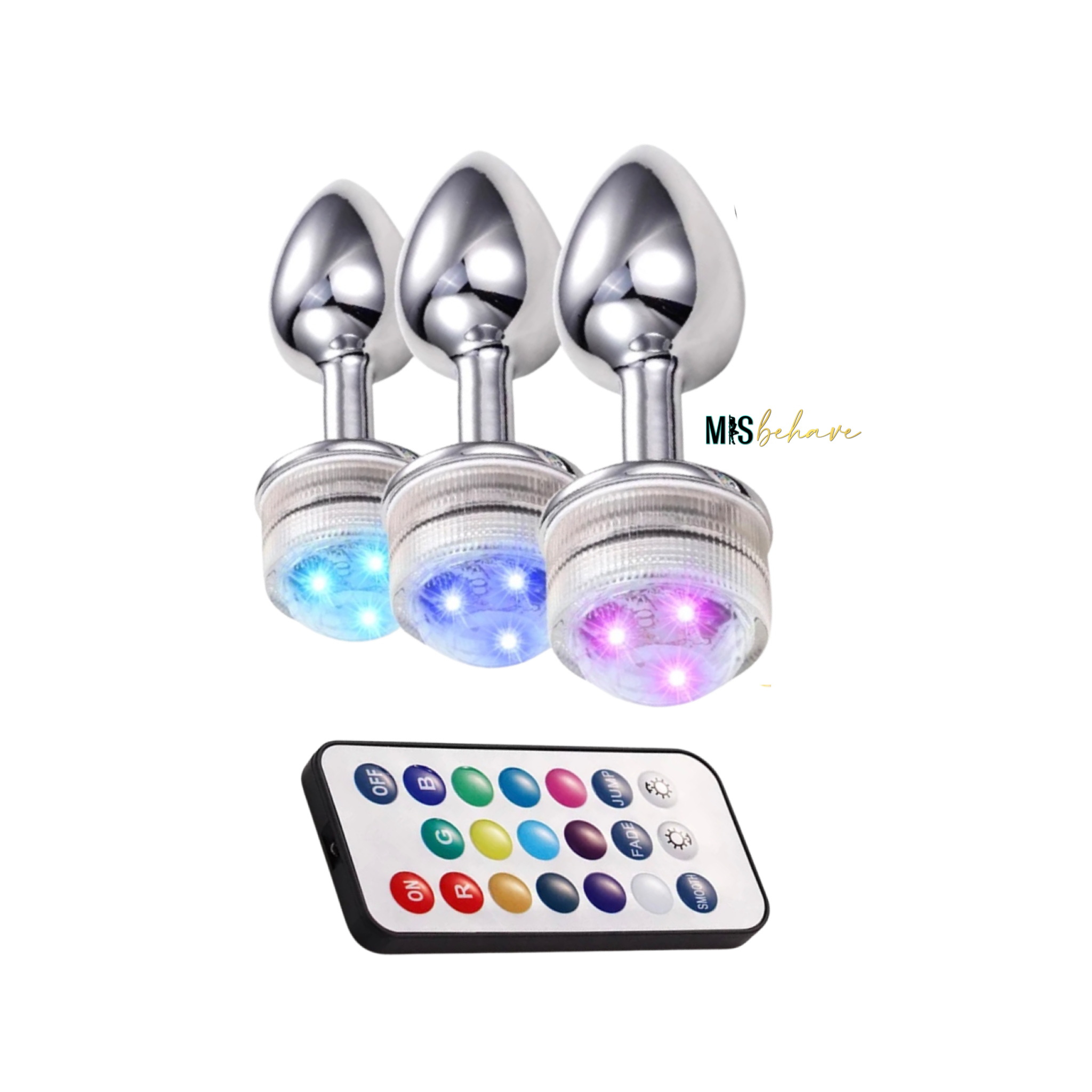 LED Remote Control Butt Plug