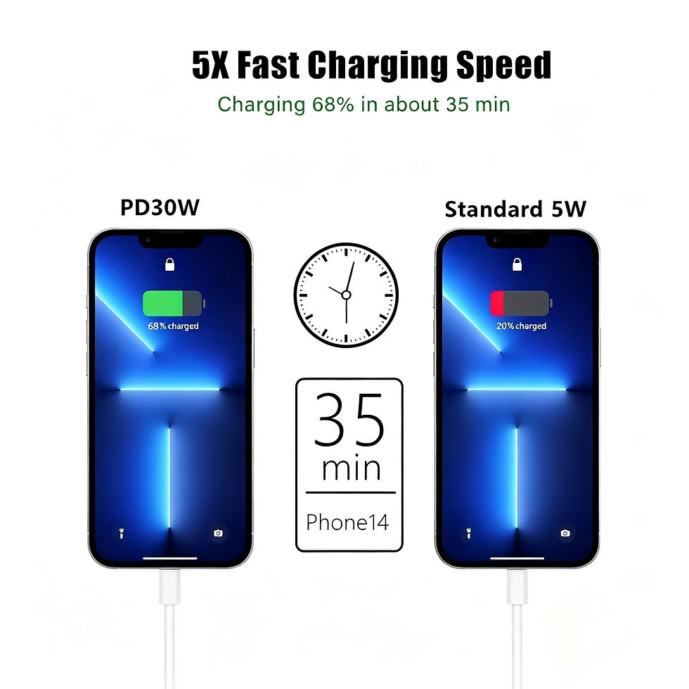 Miniatura: Universal 18W Type C Charger, Single Port PD Fast Charging USB C Adapter for Pho