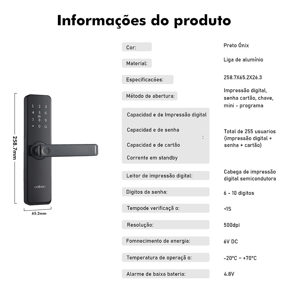 Miniatura: Electronic Lock, Smart Lock, Tuya Wi-Fi Electronic Lock, Door Lock, Smart Door L