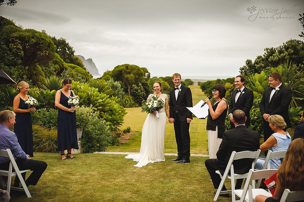 groom and bride at the altar