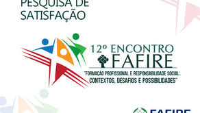 PESQUISA DE SATISFAÇÃO XII ENCONTRO FAFIRE