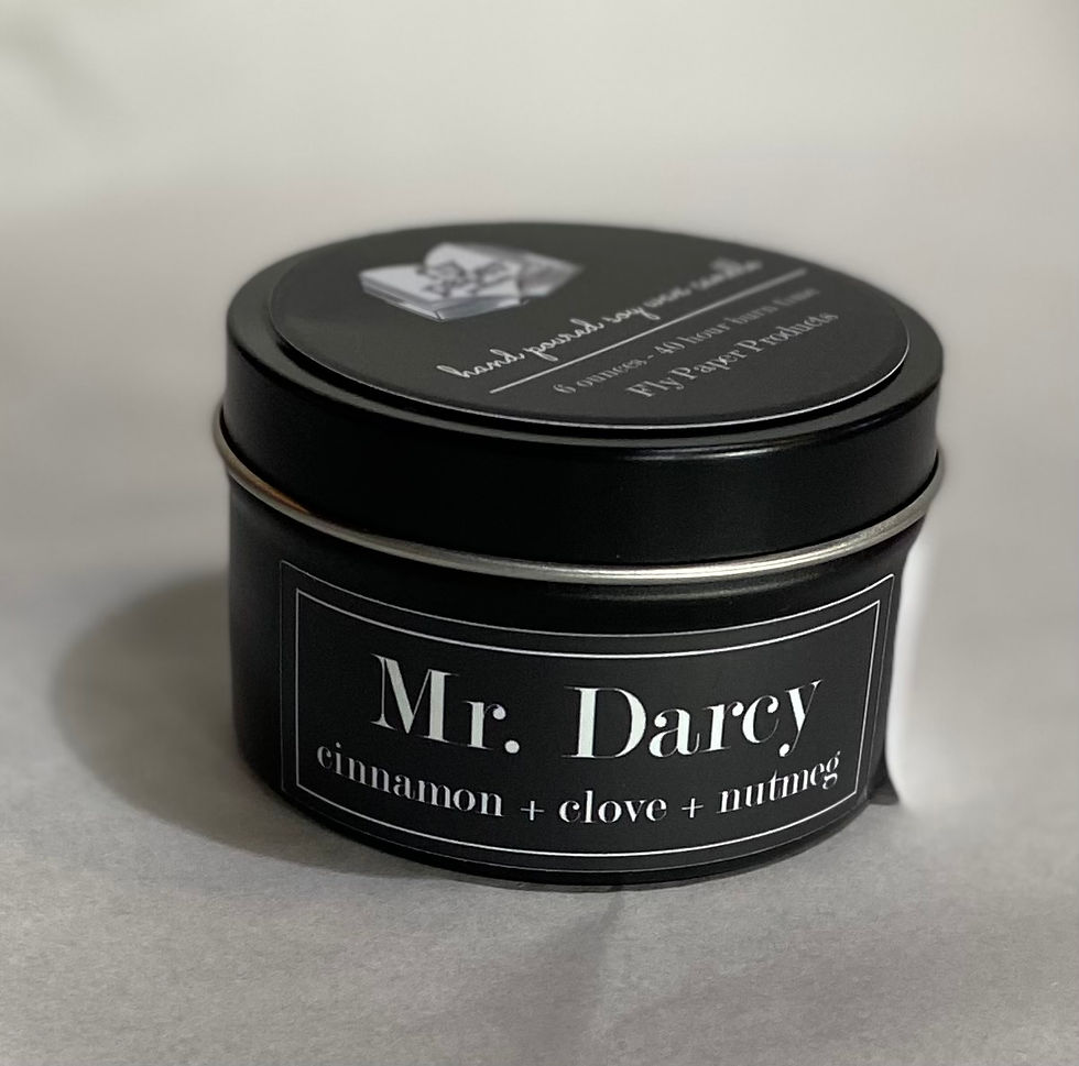 Fly Paper Products 6 oz candle Mr. Darcy