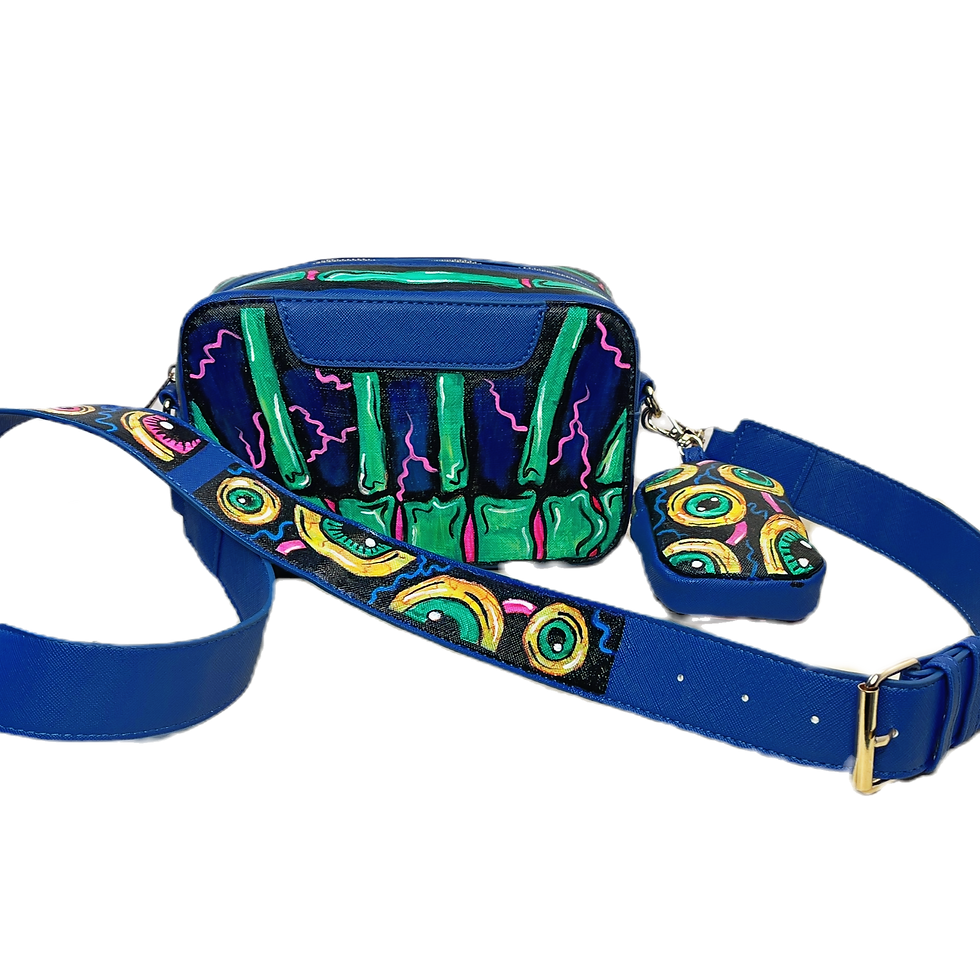Thumbnail: ZOMG! Green Ribs Handbag with Strap
