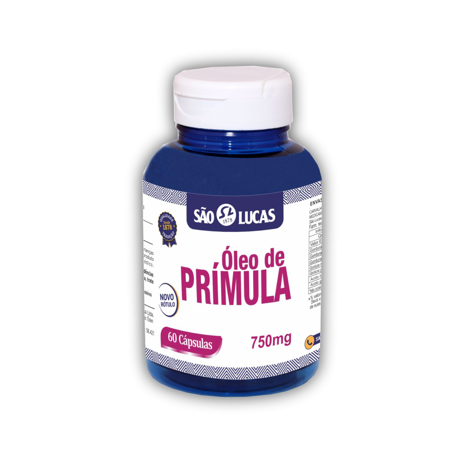 ÓLEO DE PRÍMULA 750MG 60 CAP