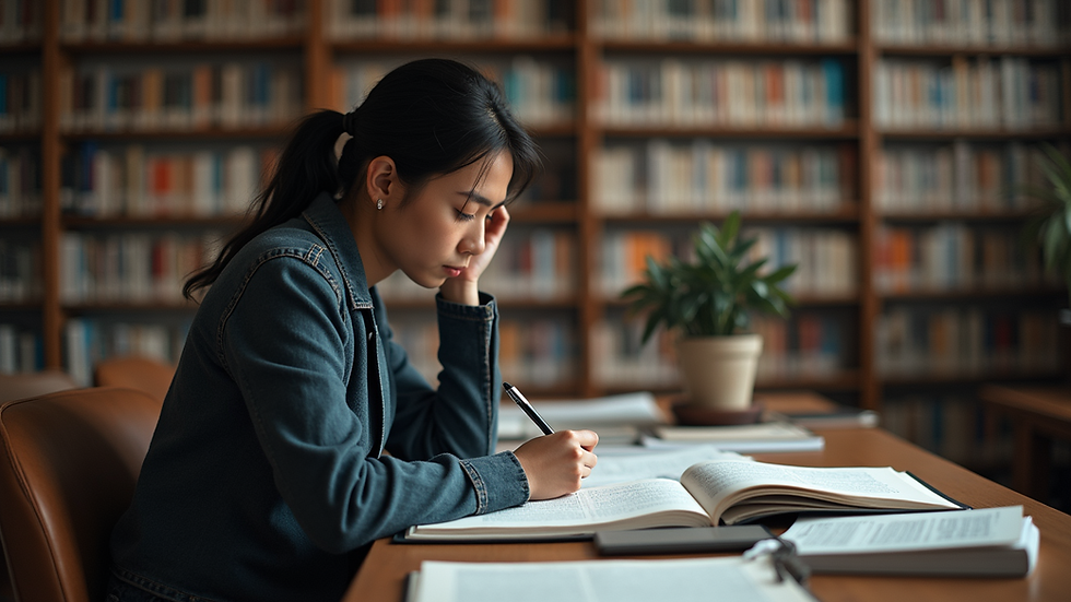 Close-up view of a student studying anatomy