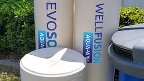 WellFusion well-water filtration system installed outside a home