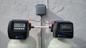 Well-water filtration tanks and control valves from Aqua-Wise's WellFusion PhotoBank.
