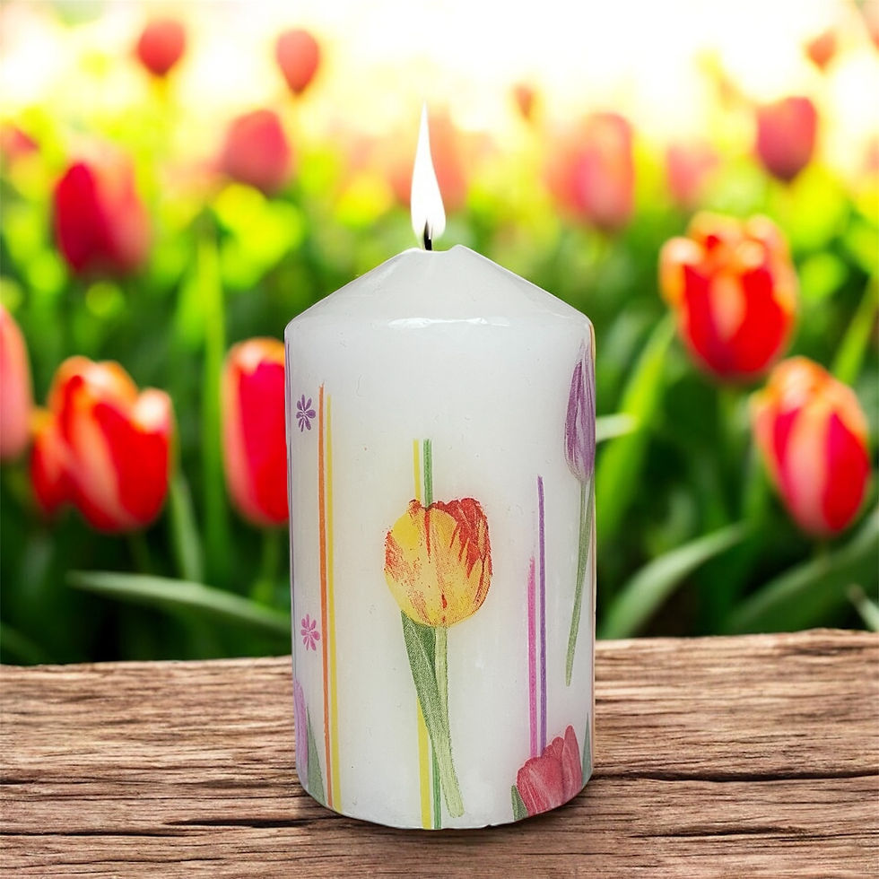 Thumbnail: Candle | Small colorful tulips (10R)
