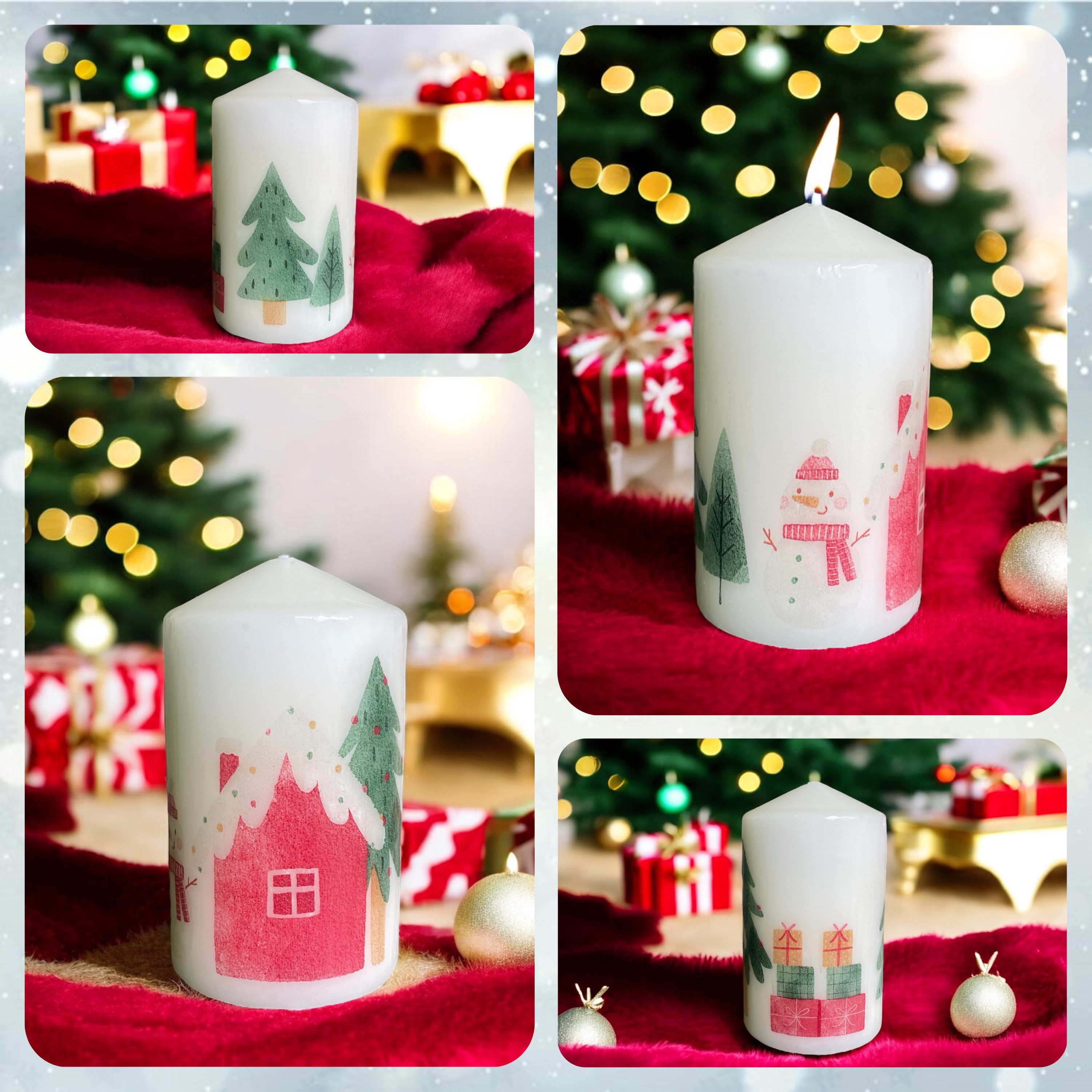 Snowman by the house (19C) | Candle