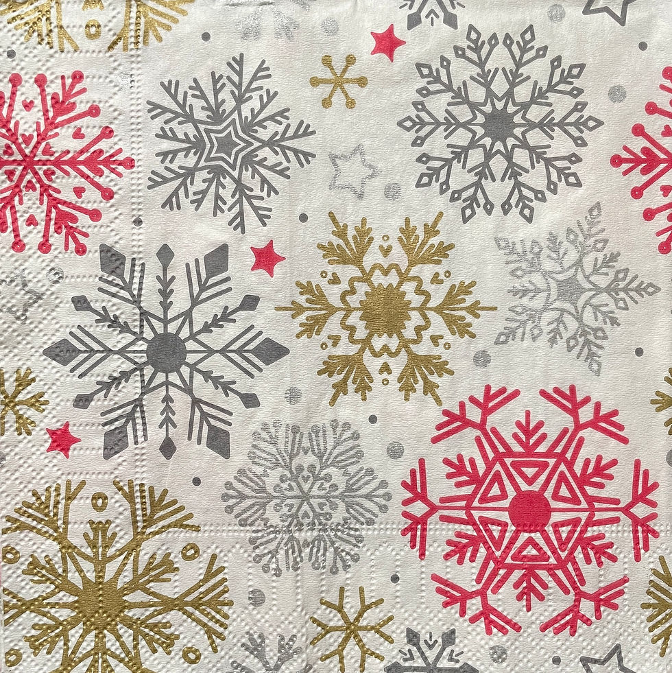 Thumbnail: Bright Snowflakes (27C) | Bookmark, candle & ornament