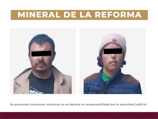 Detienen a dos personas por delitos contra la salud en Mineral de la Reforma