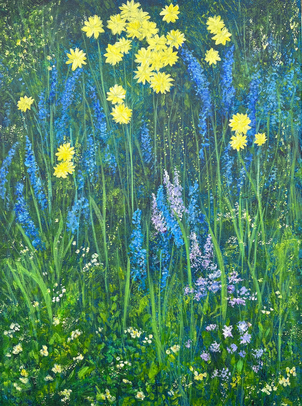 Paint a flower meadow like Ernest Quost (1)