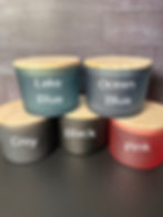 Thumbnail: 14.5 oz 2 Wick Cedar Island Colored Glass Candle