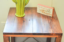 Wood and Bamboo End Table Top 2