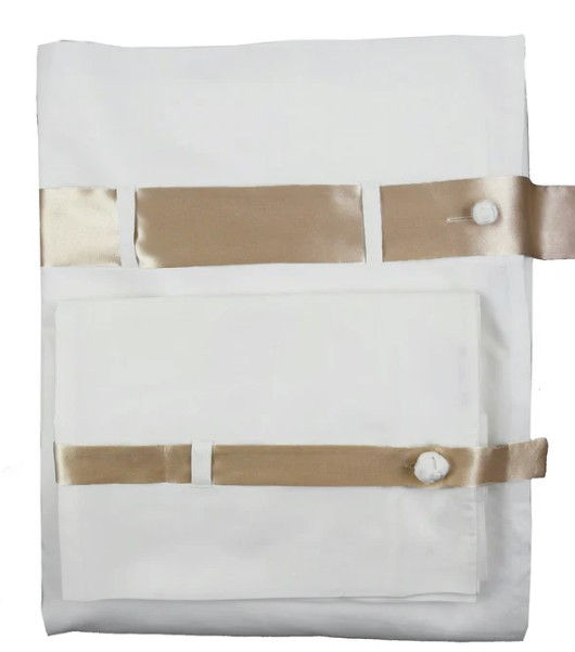Thumbnail: Cotton Sheet Set With Silk Bands