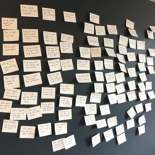 story wall sticky notes
