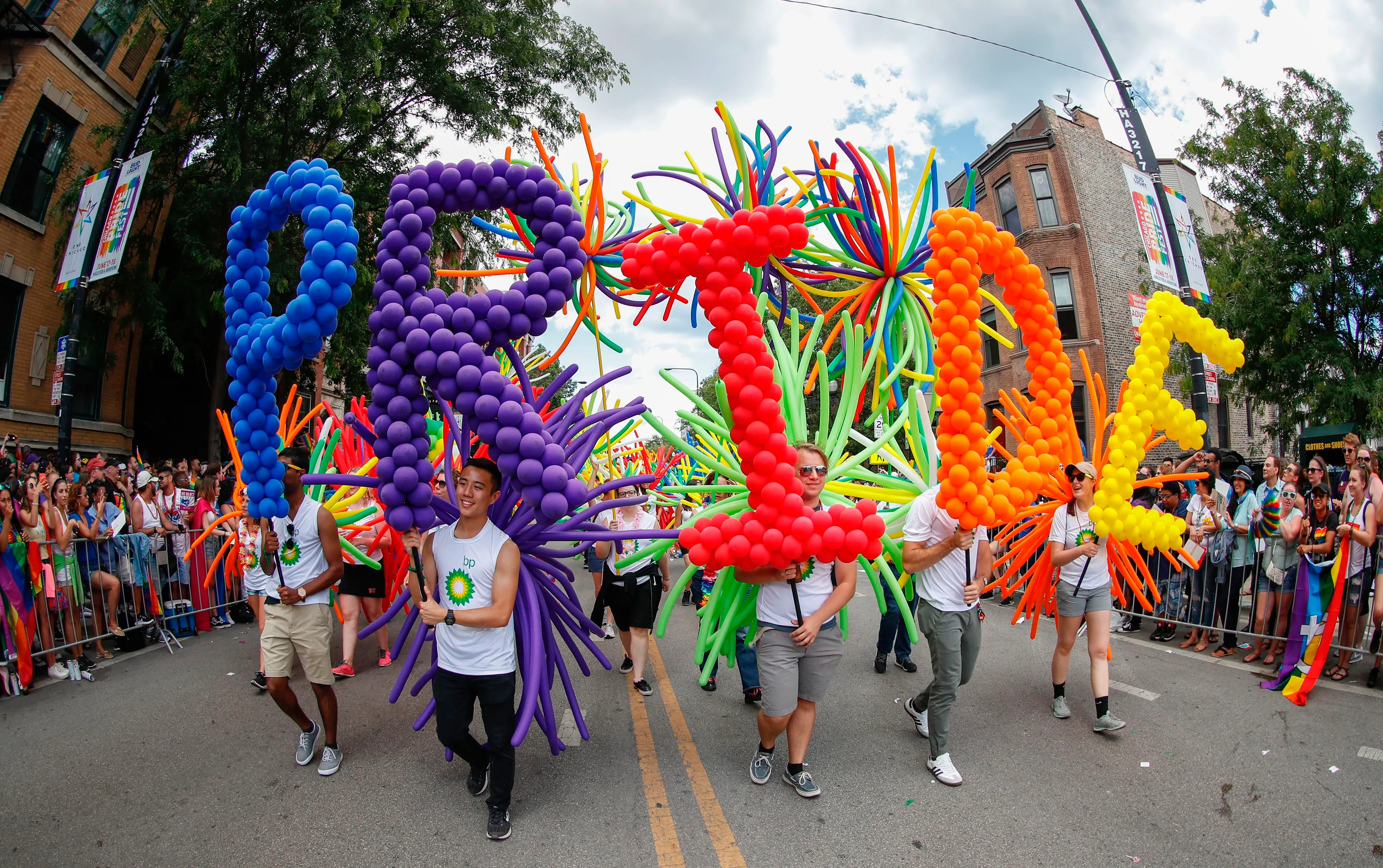 Group celebrating Pride Festival