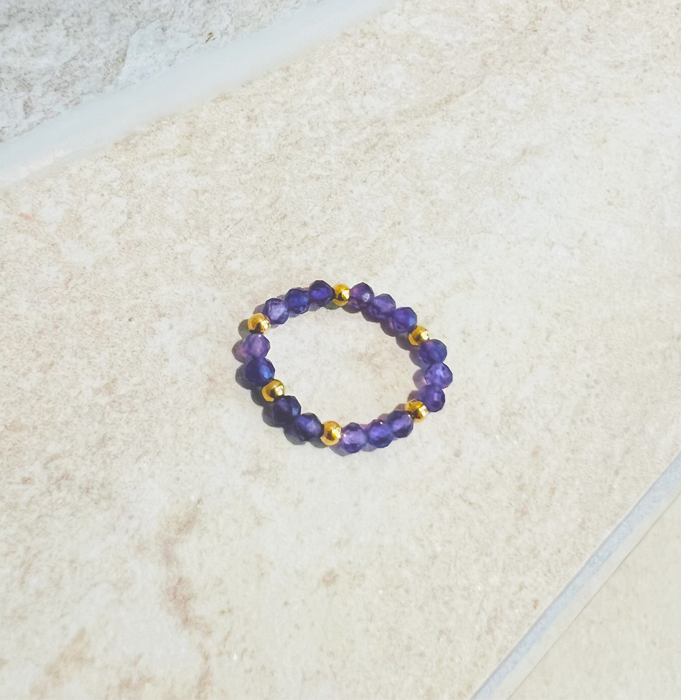 Miniature : Bague minérale - Améthyste