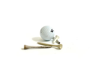 golf ball and tees