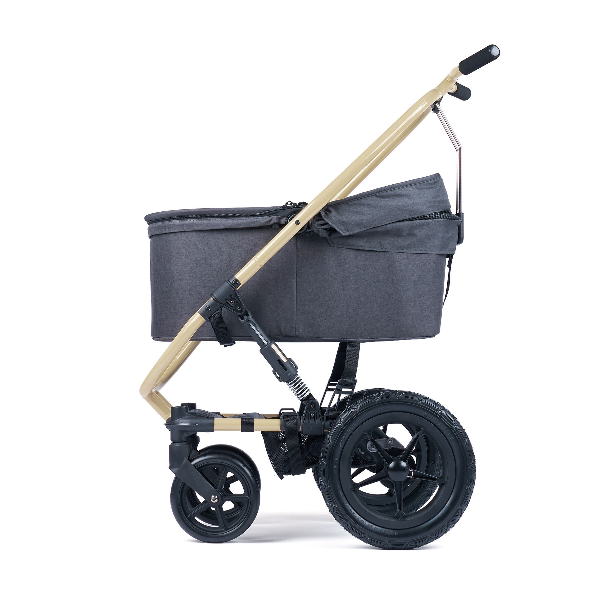 ペットカート サンドベージュ 横 キャノピー 開