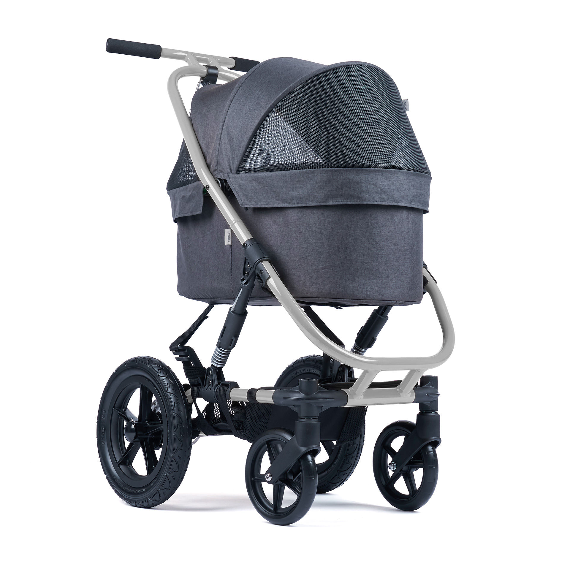 ペットカート ライトグレー(再生品)斜め前