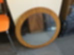 Round formwood vintage mirror