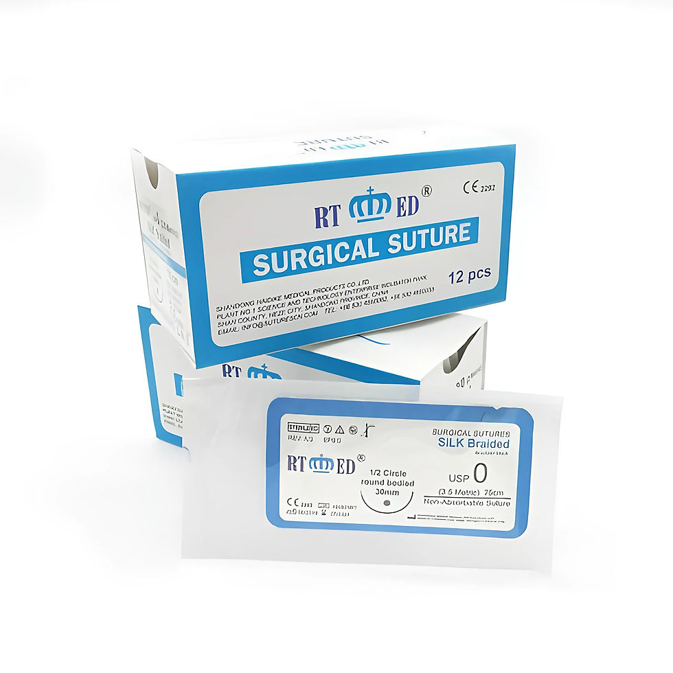 Miniatura: RTmED Silk USP 1 (EP 4.0), 3/8 odwrotnie tnąca 40 mm (12 szt.)