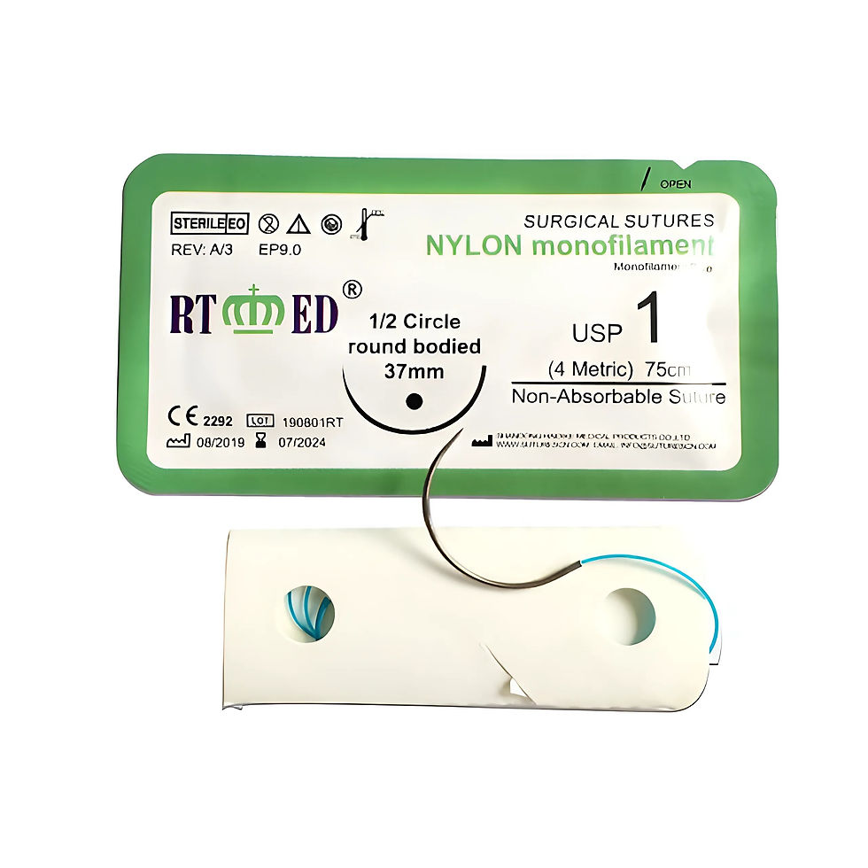 Прев'ю: RTmED Nylon USP 0 (EP 3.5), 1/2 okrągła 34 mm (12 szt.)
