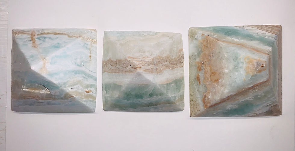 Caribbean Blue Calcite Pyramids