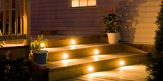 outdoor patio step lighting for beauty and safety