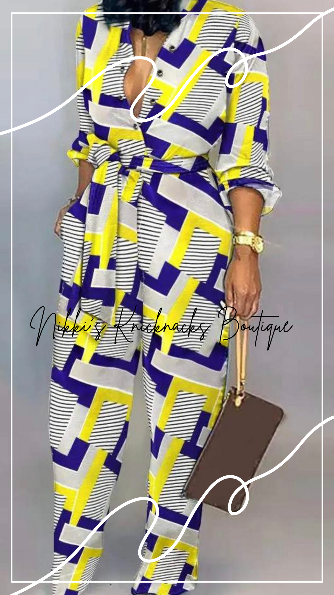 Lady Day Geo Print Jumpsuit 